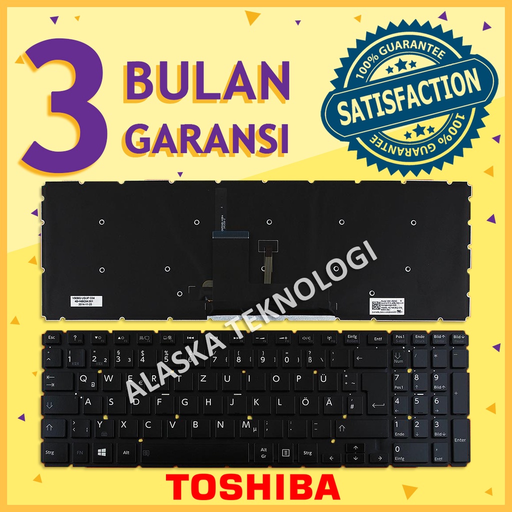 Keyboard Laptop TOSHIBA Satellite L50-B L50-B-02G L50-B-02W L50-B-07W L50-B-13E L50-B-17C L50-B-17M 