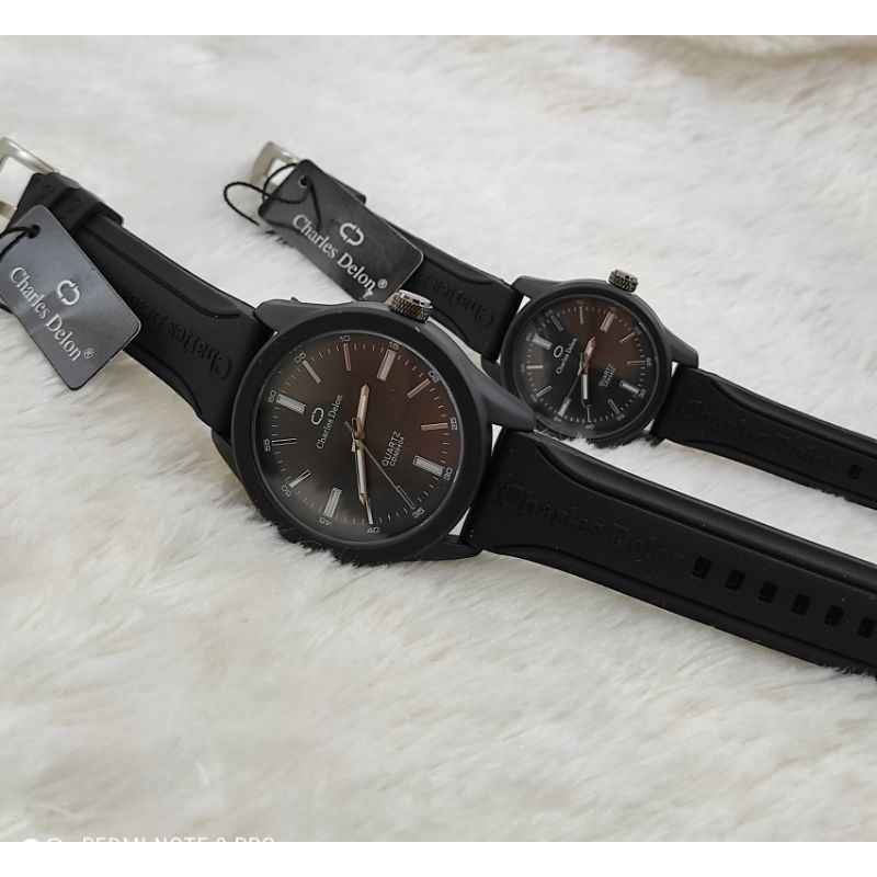 JAM TANGAN COUPLE ELEGANT CHARLES DELON ORIGINAL