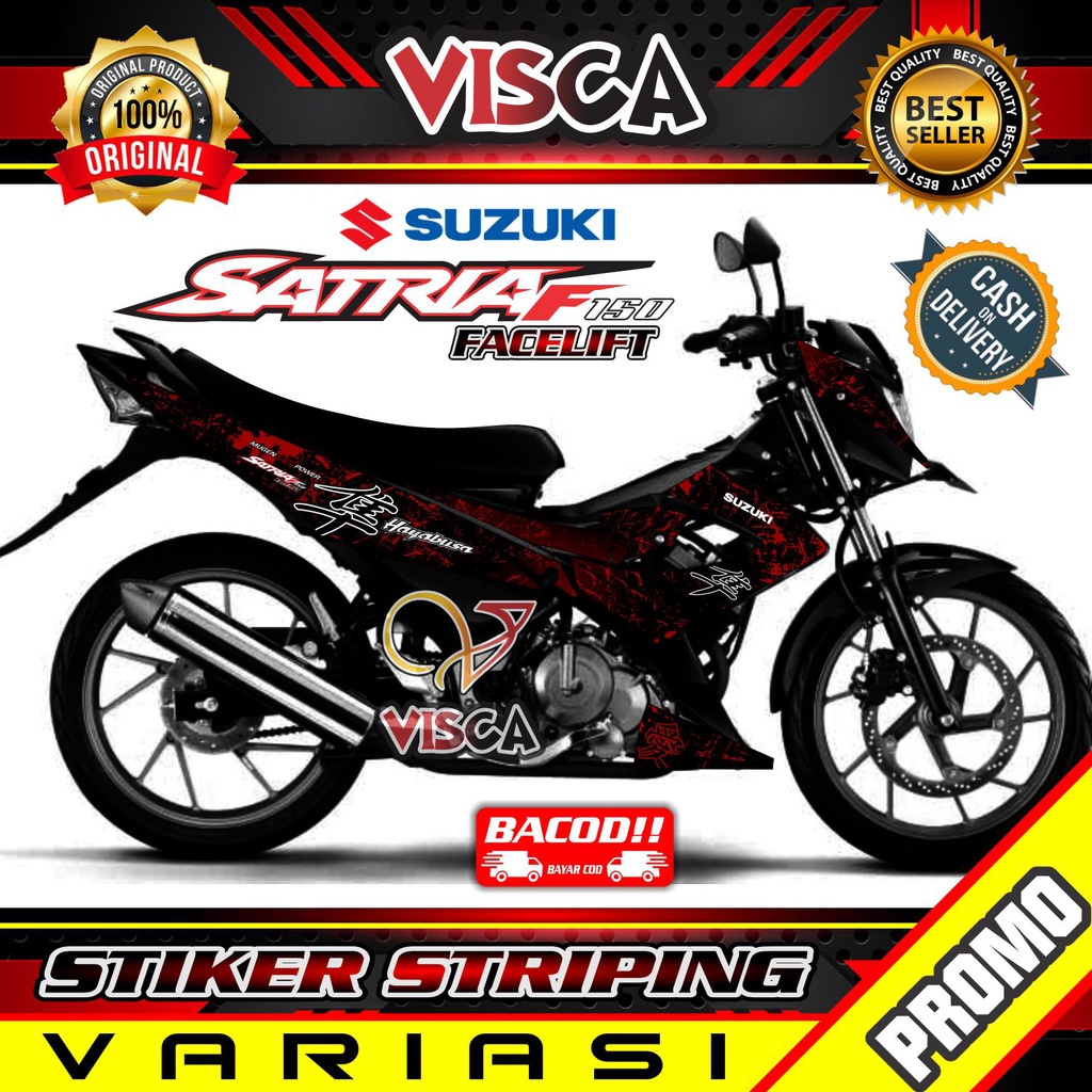 Striping Satria Fu Facelift  - Stiker Sticker Striping Variasi Lis Suzuki Satria Fu Facelift - Strip