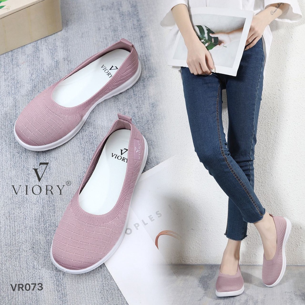 VIORY Sepatu FlyKnit Flat Shoes #VR073 ORIGINAL