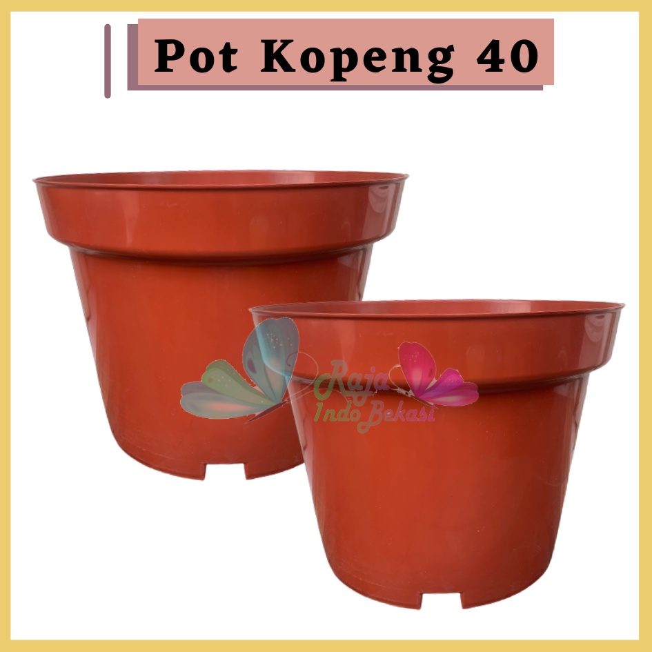 PROMO Pot Kopeng 40 Coklat Besar Jumbo Plastik Ukuran 40cm 50cm 70 cm 100cm Pot Putih Besar Jumbo