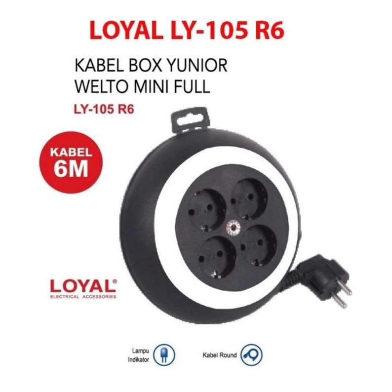 roll kabel loyal yunior 6m kabel roll terminal kabel gulung