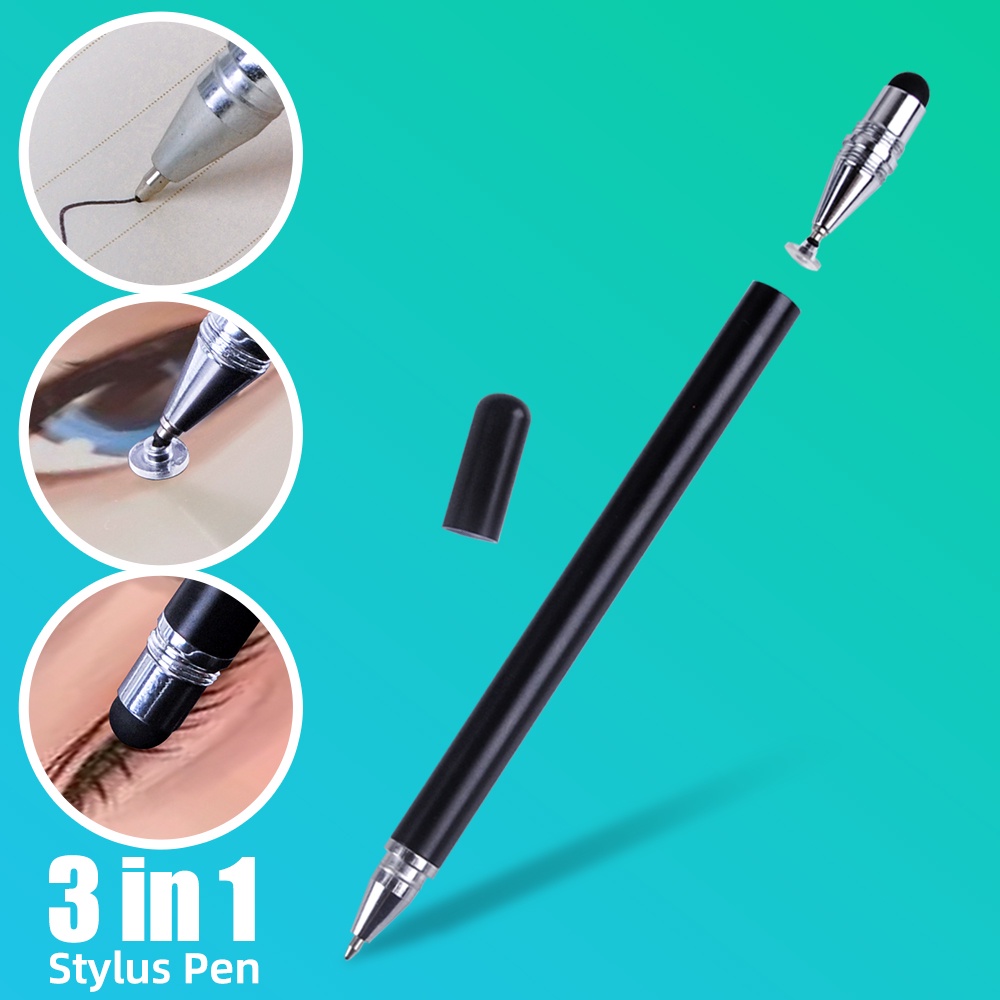 Stylus Universal 2 In 1, Pena Gambar Layar Kapasitif Pena Sentuh Aksesoris Pensil