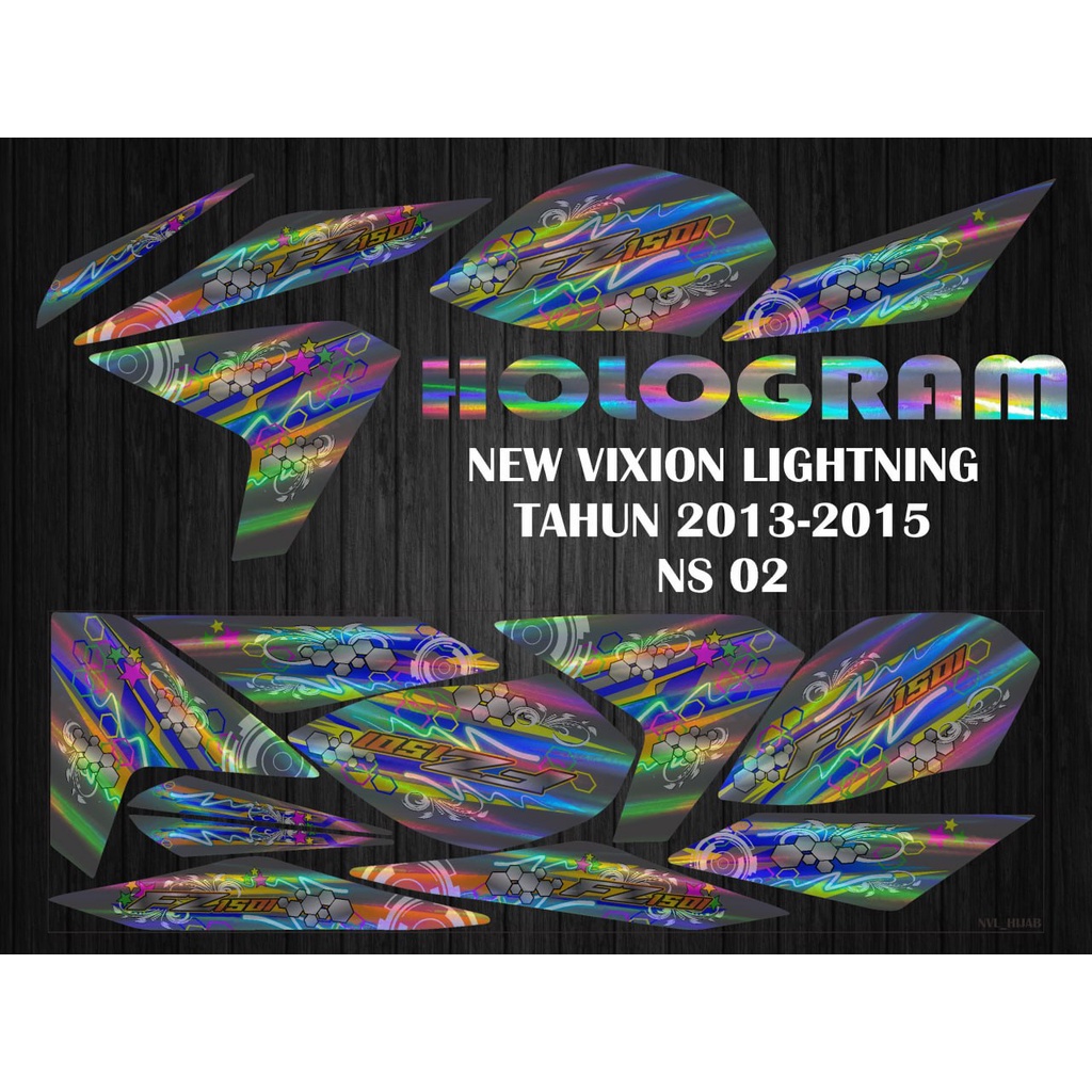 HOLOGRAM STIKER STRIPING VARIASI YAMAHA VIXION NEW VIXION LIGHTNING NVL GRAFIS NS 02