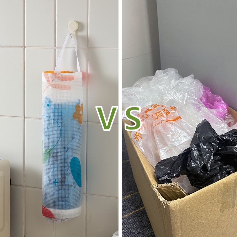 (Serba Serbi)Tempat Penyimpanan Kantong Kresek Plastik / Dispenser Kantong Plastik Sampah Gantung Dinding Kitchen Storage Bag