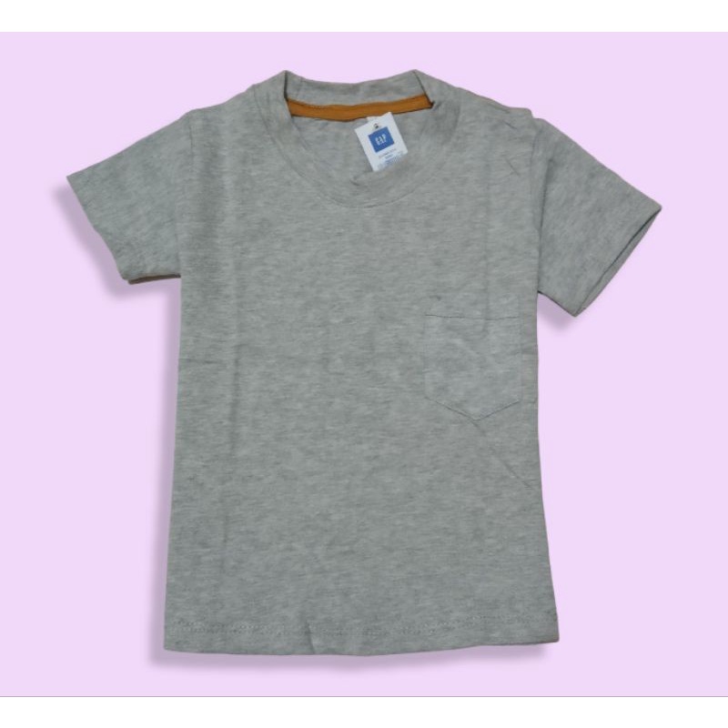 Kaos Polos Pocket Anak Laki-laki Perempuan/Kaos Polos Anak/Kaos Anak Kantong