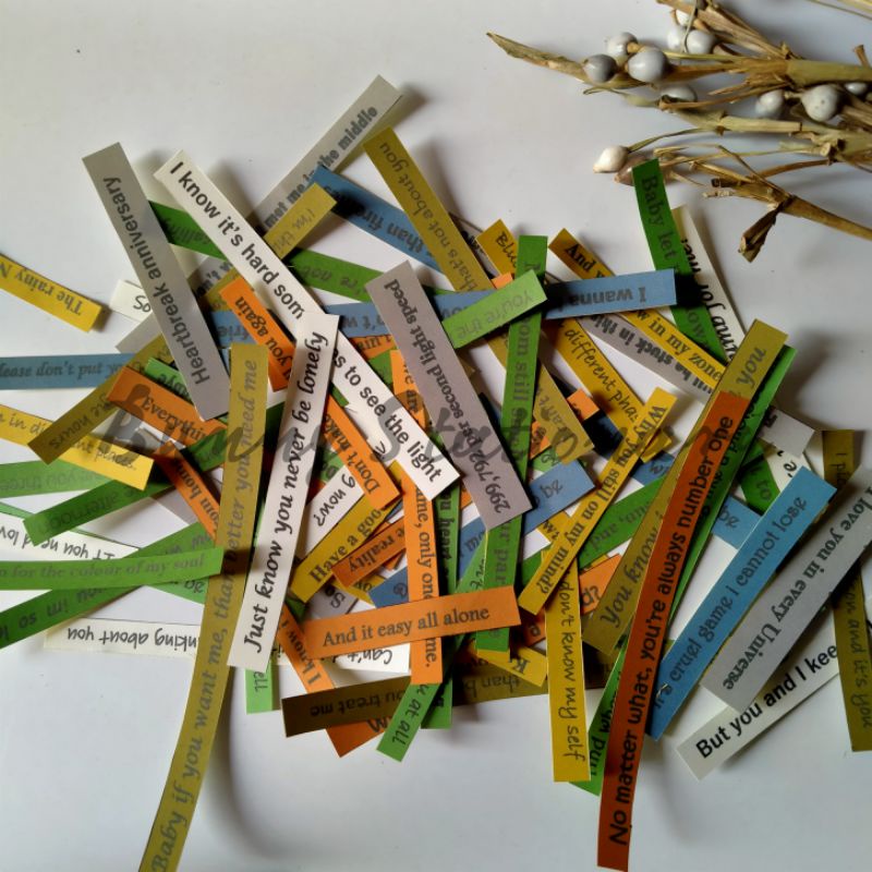 

60pcs+++ Word Phrase Sticker Kata-kata untuk scrapbook