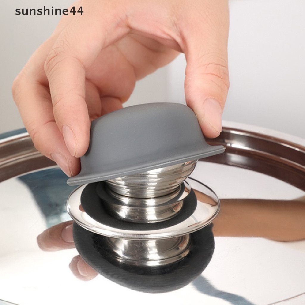 Sunshine1/2pcs Universal Lid Cover Grip Knob Handle Pengganti Panci Peralatan Masak Dapur.