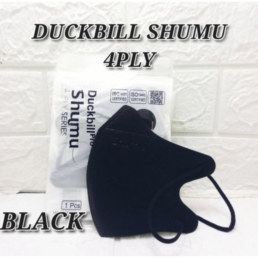 Masker SHUMU Duckbill 4PLY Premium Original isi 2PCS Single Pack (SEGEL PABRIK)