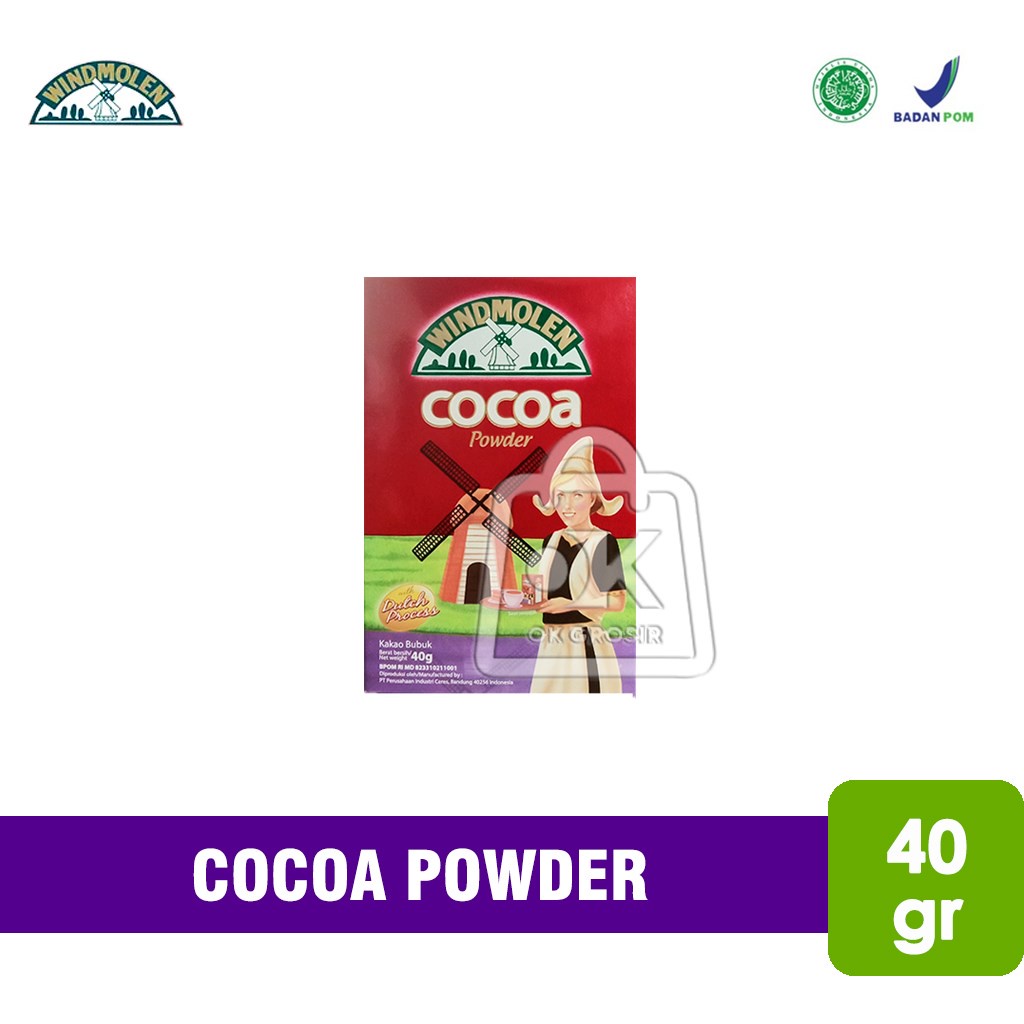 

Wind Molen Cocoa Powder / Bubuk Cokelat / Bubuk Kakao (40 gr)