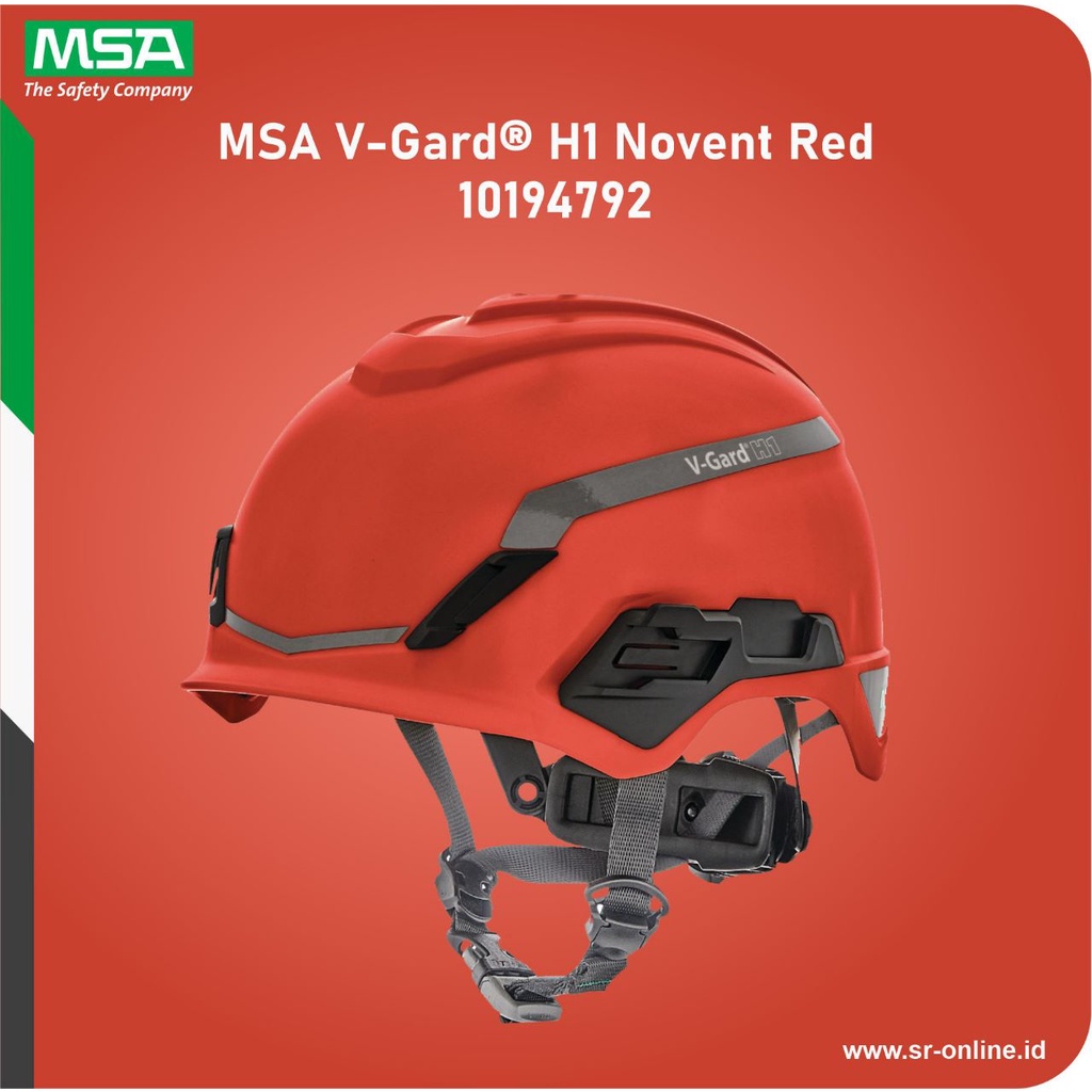 MSA HELMET, VGARDH1, NOVENT, FT3PIV, RED-10194792
