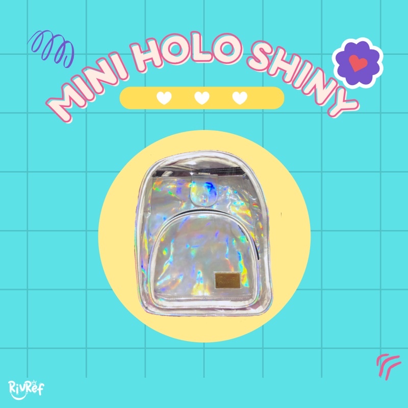 Tas transparan mika jelly pvc 3in1 bag ransel transparan hologram tas selempang transparan tote bag 