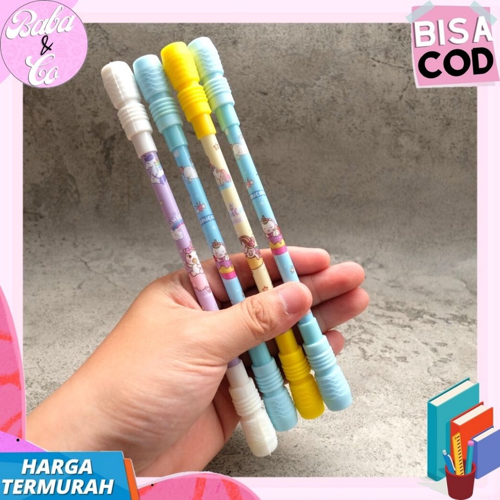 

PULPEN PUTAR UNICORN PEN MAGNET PUTAR UNICORN SPINNING PEN LUCU UNIK MURAH ALAT TULIS SEKOLAH KATOR AK MURAH BISA