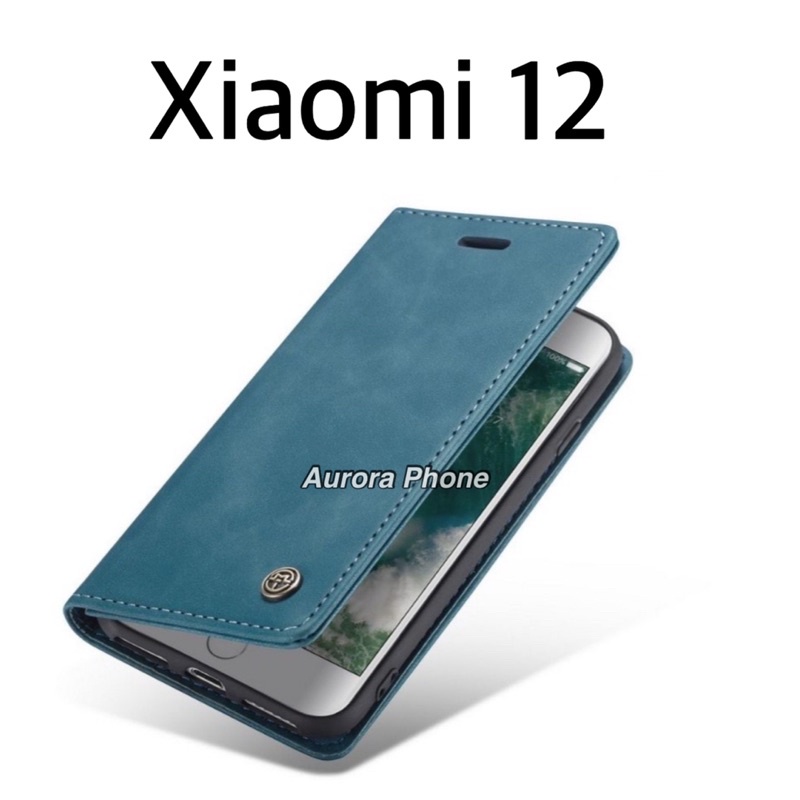 Flip Cover Caseme Xiaomi 12 Leather Case Flip Case Xiaomi 12 Caseme Original