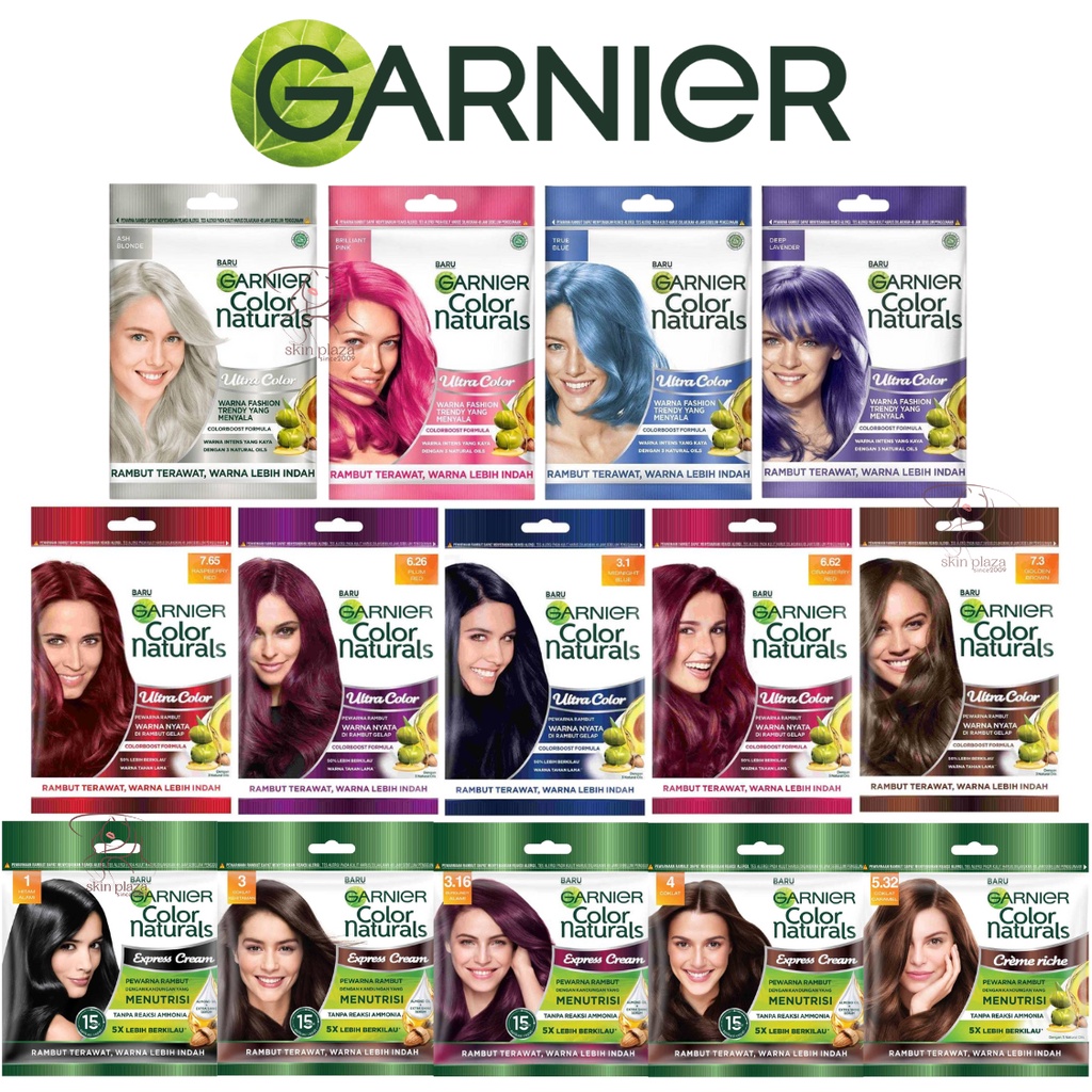 Garnier Color Naturals Hair Ultra Color Crème Riche Express Cream Hair Colors SACHET Pewarna Cat Rambut