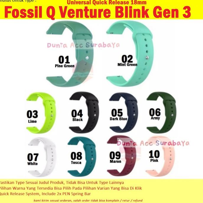 Strap Quick Release Universal 18Mm Fossil Gen 3 Q Venture Hr Blink