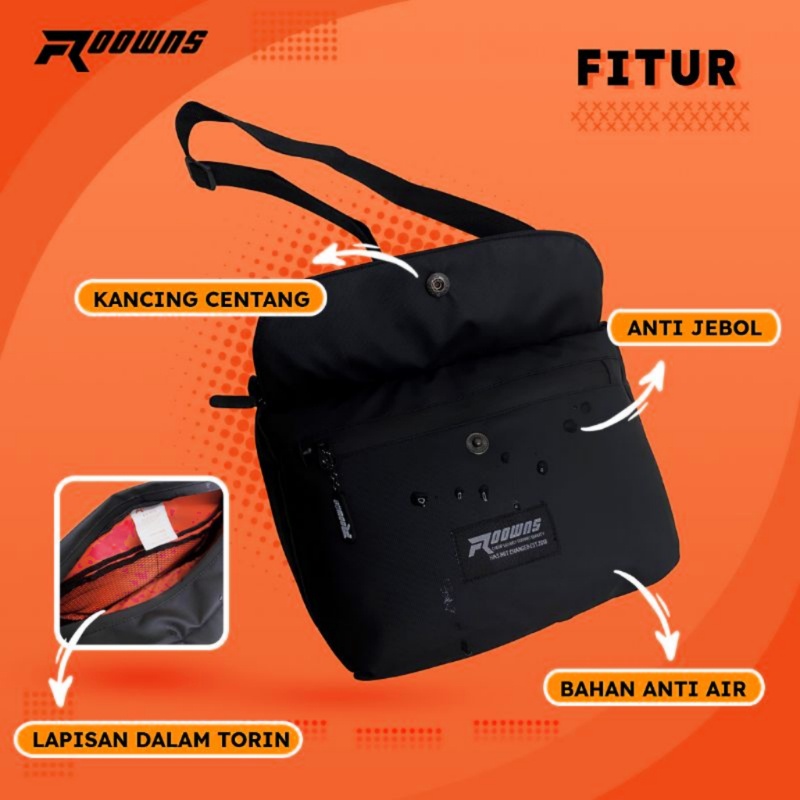 Tas Selempang Waterproof Pria/Wanita - Waist Bag Crossbody Premium untuk Aktivitas Outdoor