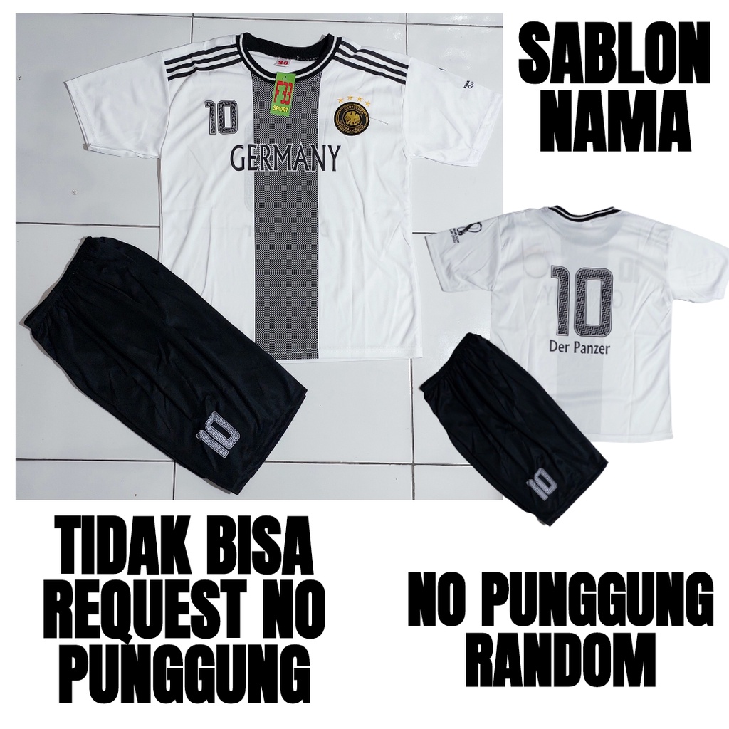 jersey baju bola anak jerman home/setelan baju bola jerman home kids usia 1-12thn
