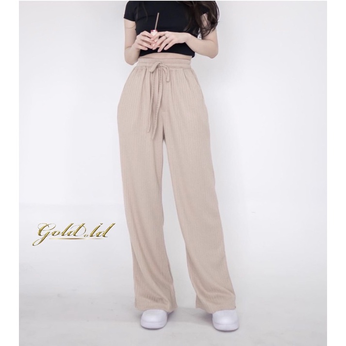 Kulot Knit Jisoo || Celana Murah Berkualitas || Kulot Knit Premium || Long Cullote Jisoo Pants || Korean Loose Pants Trousers Wanita || Loungewear || Celana Kulot Jumbo XXL XXXL Perempuan Murah Berkualitas