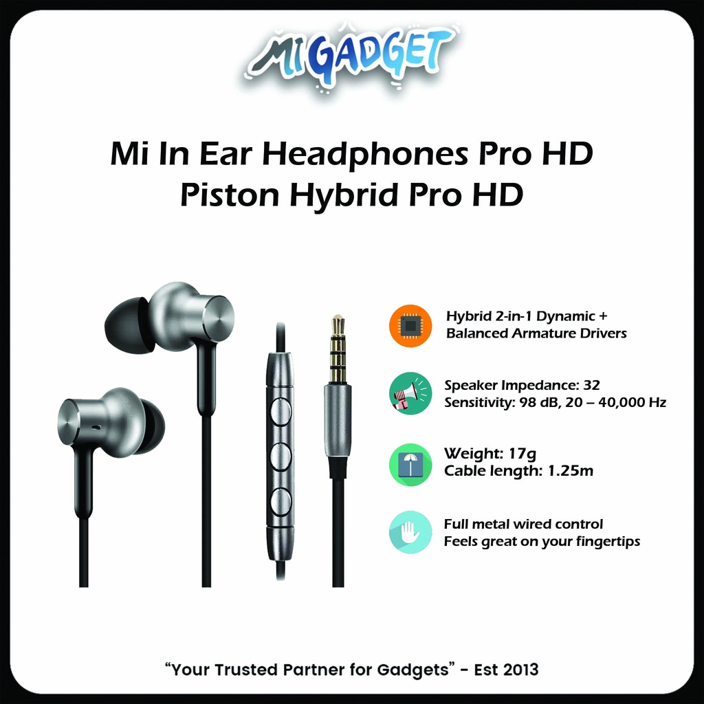 Xiaomi Mi In Ear Headphones Pro HD Piston Hybrid Pro Triple Driver Headset Earphone