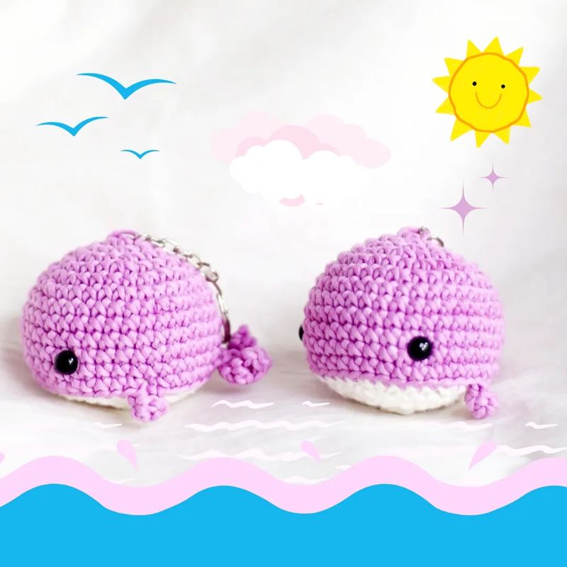 Kore Whale Borahae BTS Keychain Medium