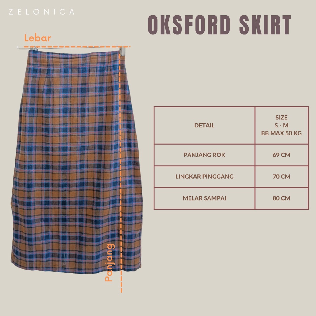 Zelonica Oksford Rok Tartan Bahan Flanel