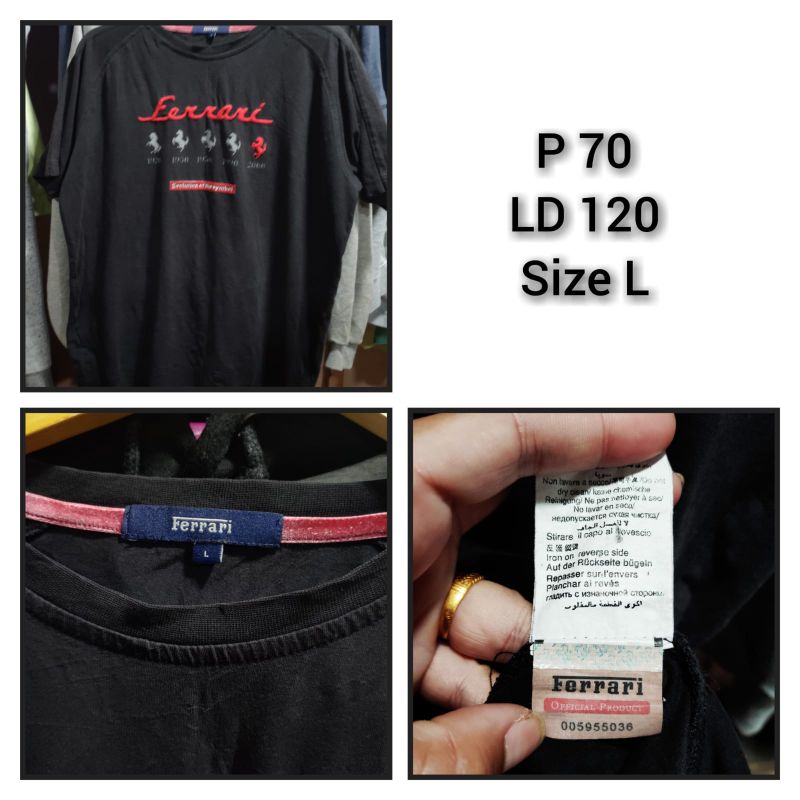 kaos Ferrari/ descente / second branded murah