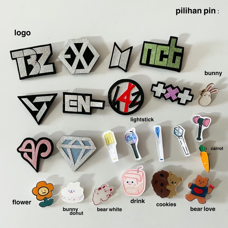 (free custom name &amp; pin) PVC bag ransel sling bag korean concert
