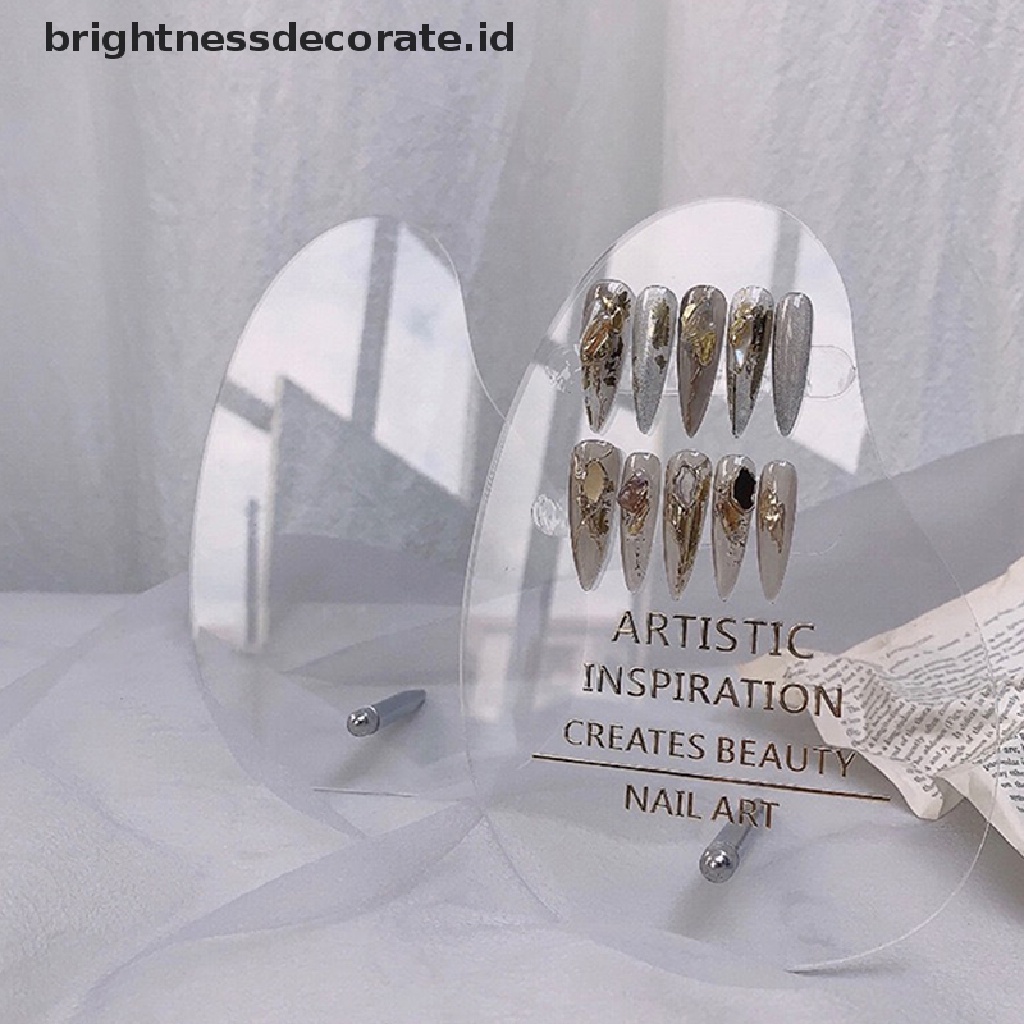 [Birth] Irregular Acrylic Nail Art Fake Tips Papan Pajangan Rak Display Stand Manicure [ID]