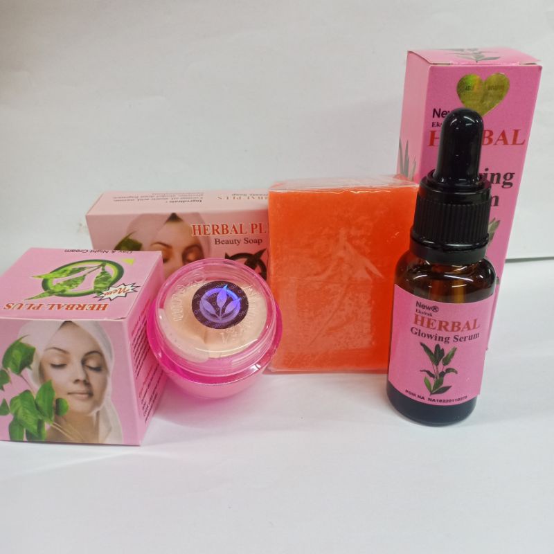 Paket 3in1 Herbal Plus - Cream Sabun Dan Serum Murah by