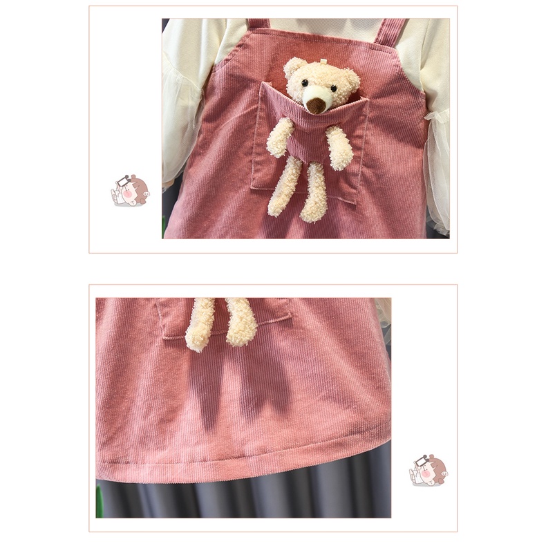 Dress Anak Perempuan Overall FREE Boneka