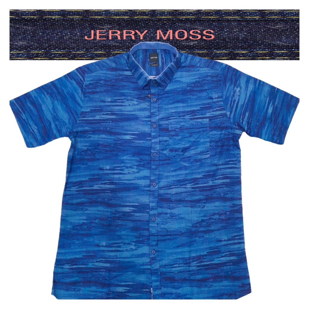 Kemeja Casual Pria Slim Fit Lengan Pendek Jerry Moss 872