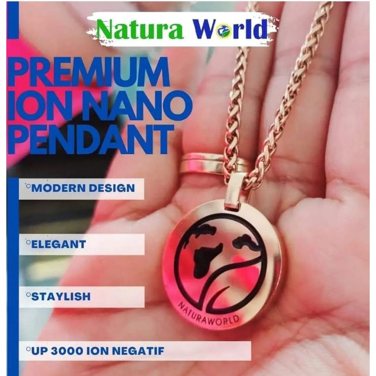 PREMIUM Kaling Ion Nano Pendant Natura World (Kalung Kesehatan)