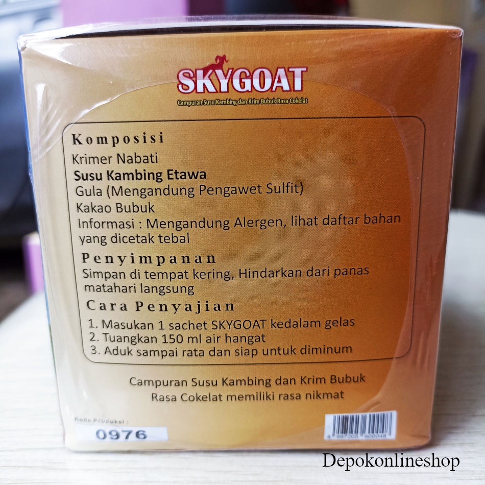 Susu Kambing Etawa Bubuk Original Skygoat 1 Box Isi 10 Sachet Rasa Original atau Coklat BPOM Susu Ettawa Asli