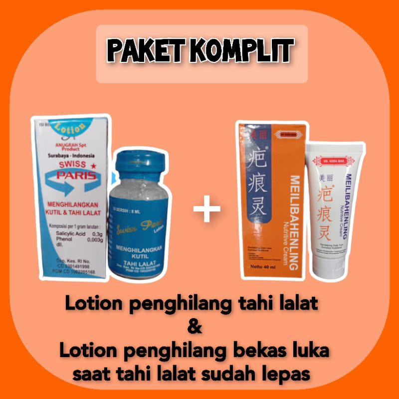 AMPUH Paket Lengkap Penghilang Bekas Tahi Lalat Penghilang Tahi Lalat Swiss Paris Original
