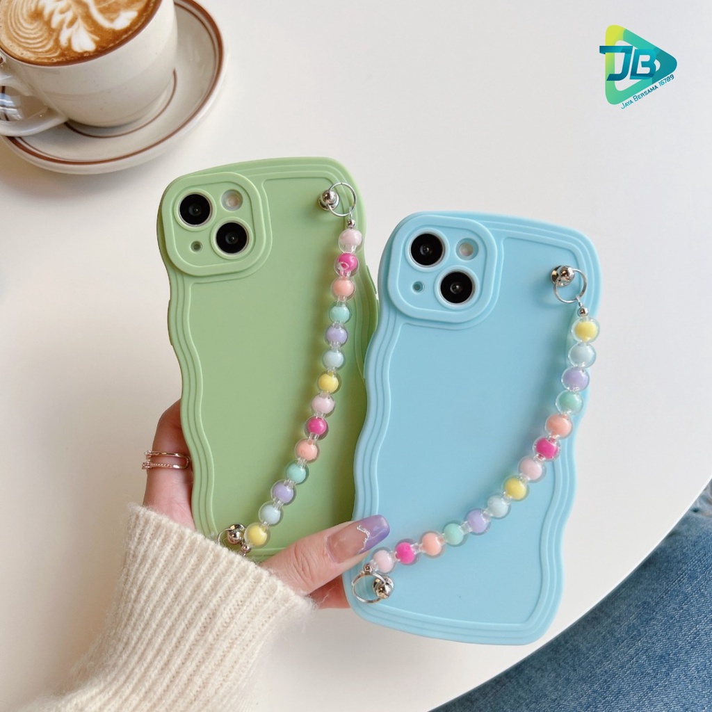 GC02 SOFTCASE GELOMBANG RANTAI MANIK FOR IPHONE 7 8 7+ 8+ X XS XR XS MAX 11 12 13 14 PRO MAX 14 MAX 14 PLUS JB6959