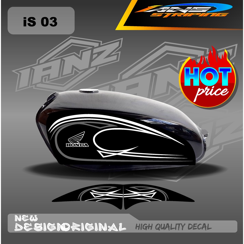 STRIPING CB 100 STANDART / STIKER CB 100 CUSTOM HOLOGRAM DAN NON HOLOGRAM ISO3