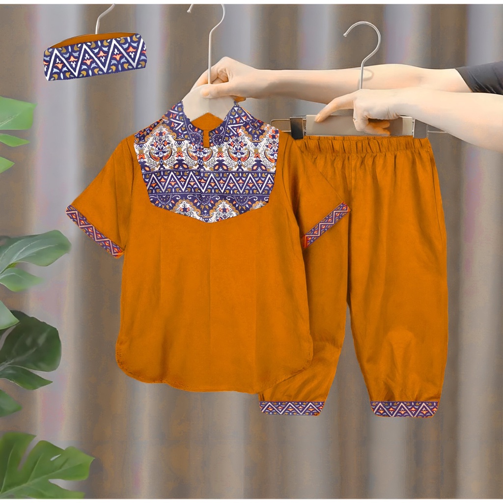 BAJU KOKO MUSLIM ANAK MOTIF GURU MODEL KEKINIAN SETELAN ANAK LAKI-LAKI USIA 1-10 TAHUN FASHION TERBARU