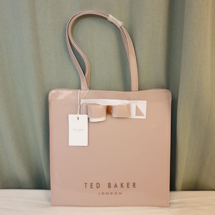 Tas Wanita Ted Baker Almacon Vinyl Tote Bag Pink Large - BNWT from UK