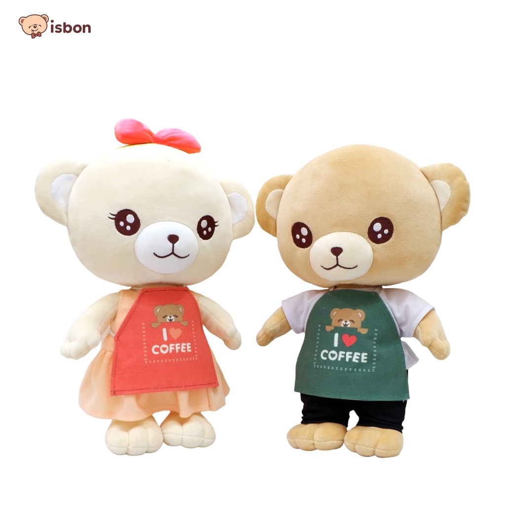 Boneka Beruang Mochi Mocha Koki Chef Cafe Waiters Couple Cowok Cewek Rila by Istana Boneka