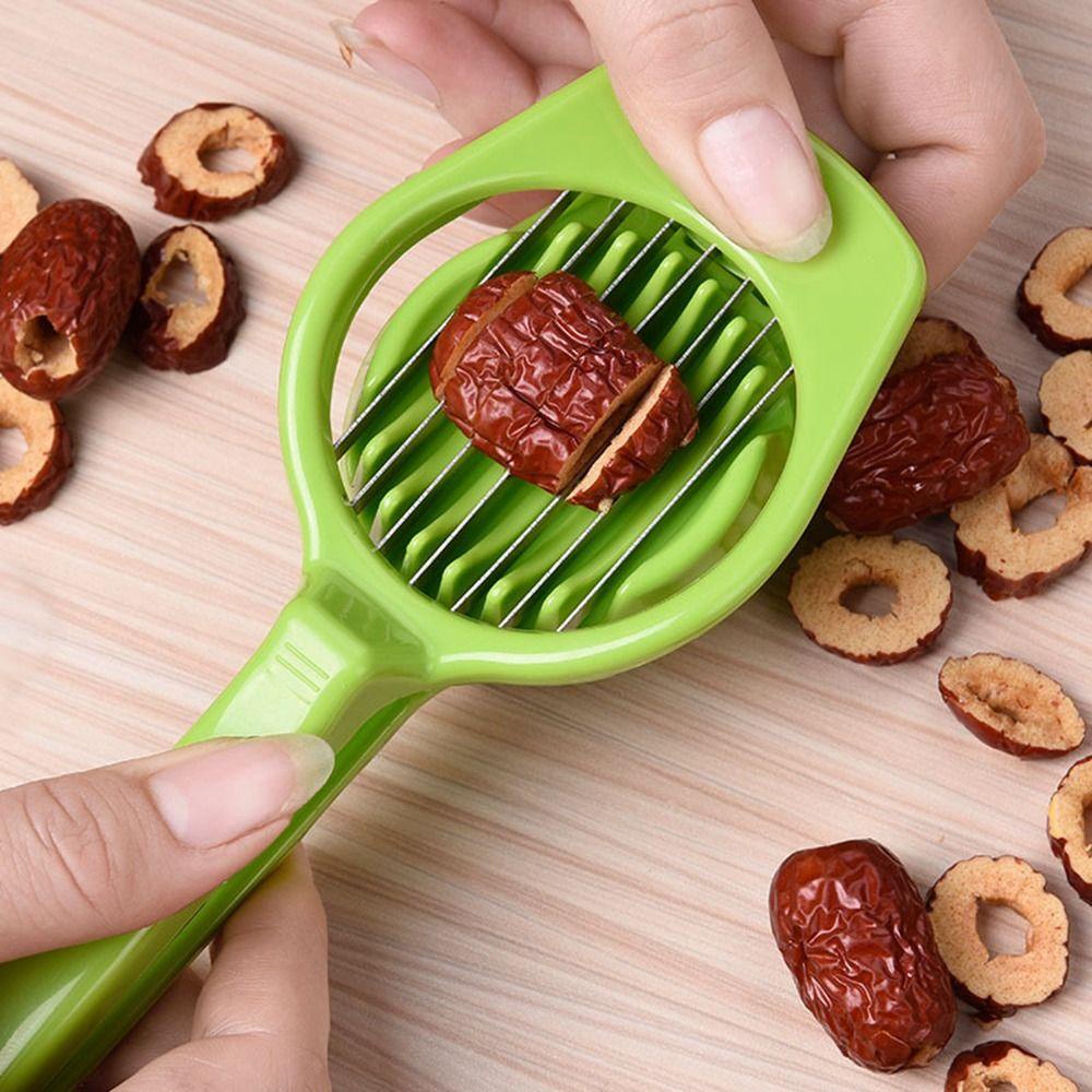 [Elegan] Pemotong Buah Strawberry Jamur Dapur Stainless Steel Mudah Digunakan Alat Pemotong Genggam