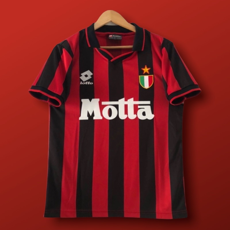 Jersey Bola Retro AC Milan Home Motta  93