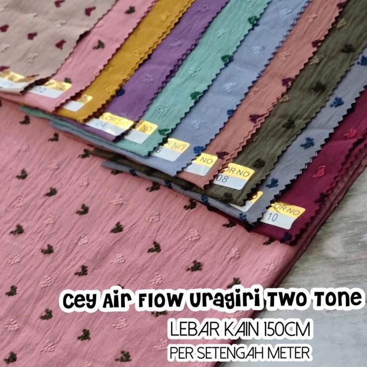 Bagus!!!!!! Kain Uragiri Two Tone/ Cey Air Flow Uragiri Two Tone Love