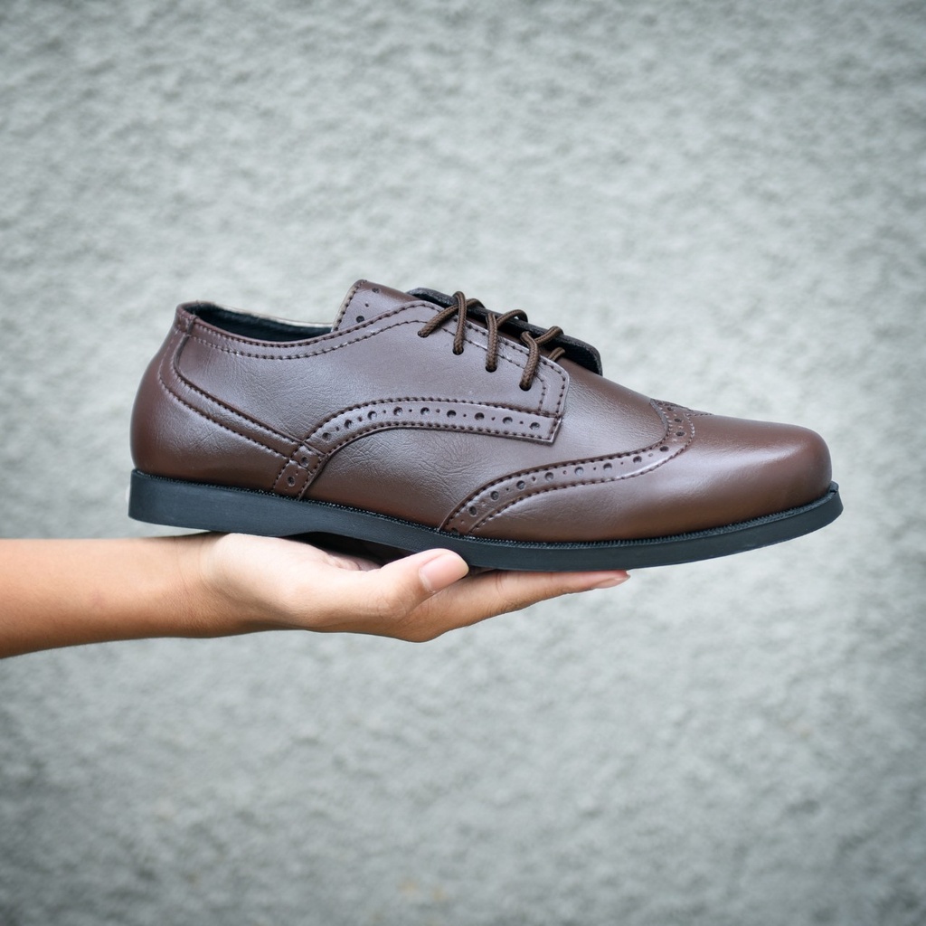 RIONZ X VERON SERIES - Sepatu Formal Casual Pantofel Pria Resmi Formal Kasual Hitam Coklat Brown Black Kantor Kuliah Kondangan Kerja Dinas Guru Terbaru Rerlaris Murah