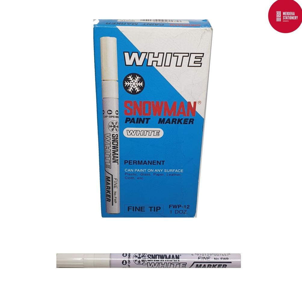 

FAT0B5438 Spidol/Sepidol/Marker Permanent Paint Snowman FINE TIP WHITE/PUTIH