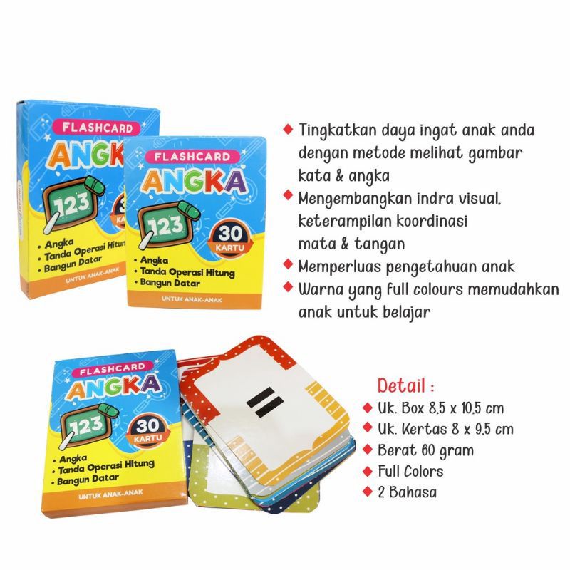 [rumahbayipdg] flash card alfabet edukasi kartu pintar anak box 30 &amp; 27  pcs