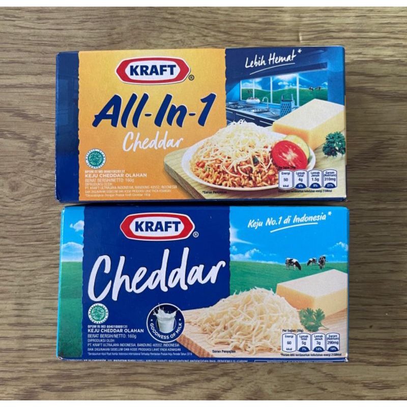 

Keju Kraft Cheddar / All-In-1 Cheddar 160g