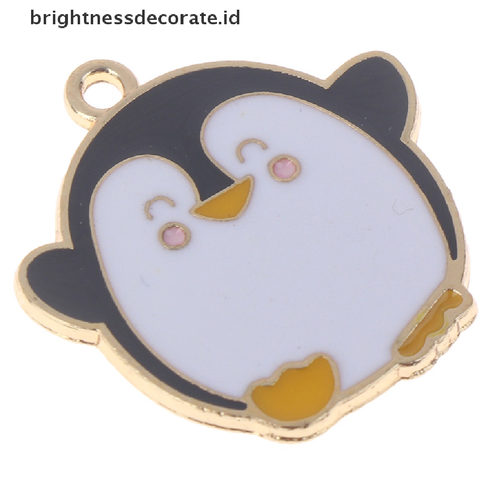 [Birth] 10pcs/set charm enamel ch Pinguin Kartun Untuk Membuat Perhiasan Liontin [ID]