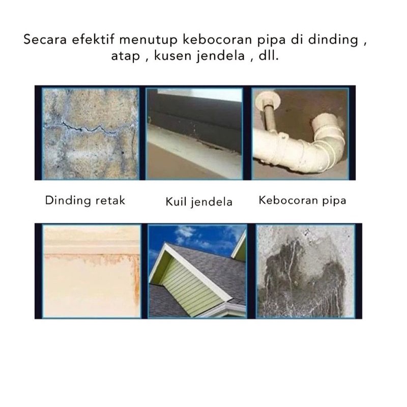 Golden Horse Lem Transparan Anti Bocor Pelapis Tembok / Beton 500Gr