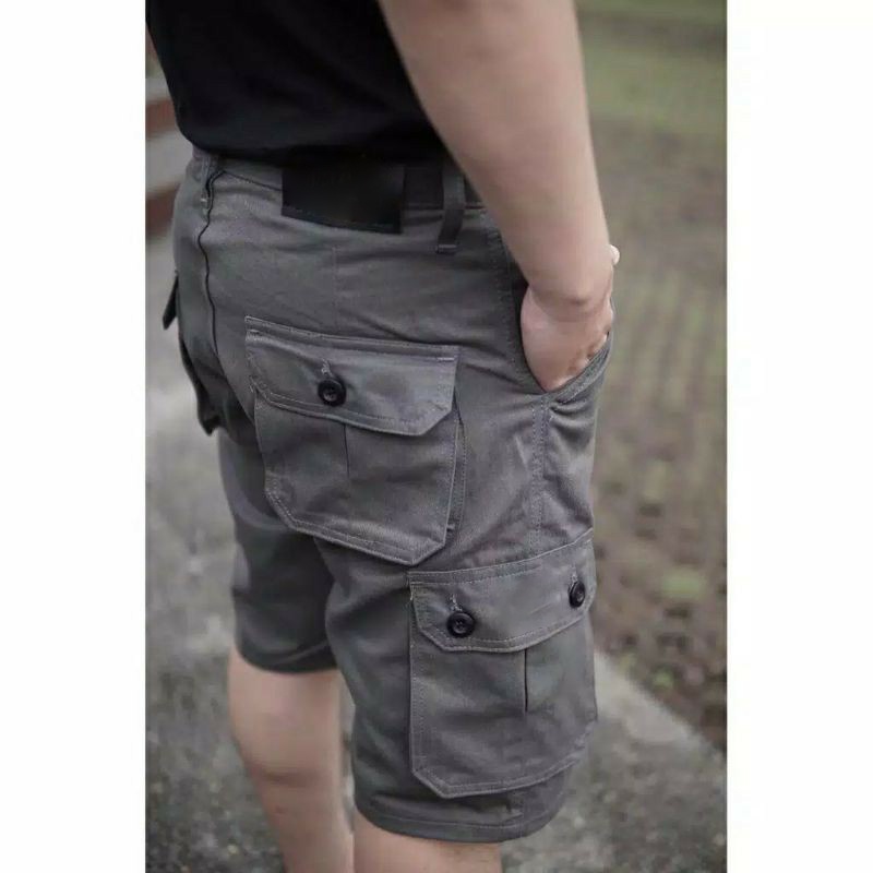 Celana Pendek Kargo Hitam Ukuran 27 - 38 / Pdl / Gunung / Short Cargo Black